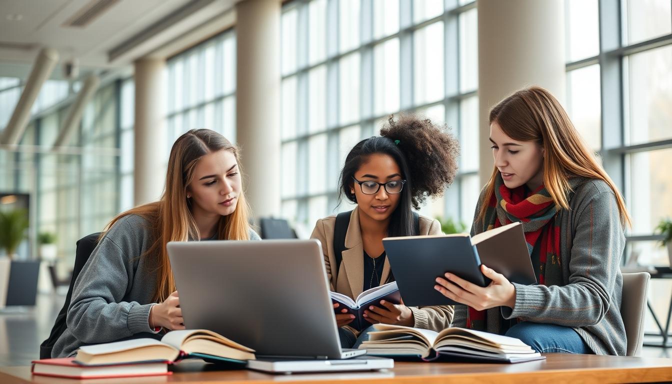 Structured study materials and learning resources on a desk